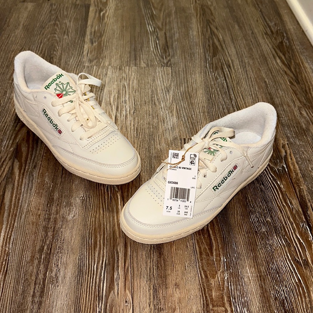 White Reebok Club Cs